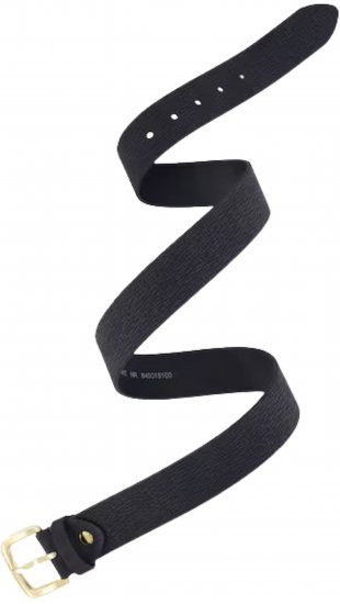 Ulla Popken Genuine Leather Belt With Golden Buckle Black - Damen-gürtel - 