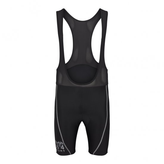 North Latitude Sport Bike Shorts With Suspenders Black - Fahrradbekleidung - 
