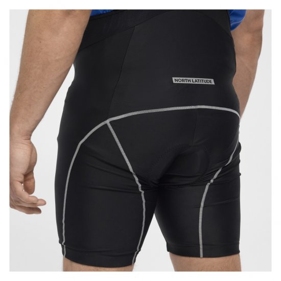 North Latitude Sport Bike Shorts With Suspenders Black - Fahrradbekleidung - 