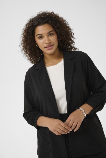 Kaffe Curve Pheolo 3/4 Sleeve Blazer Black Deep - Blazer - 
