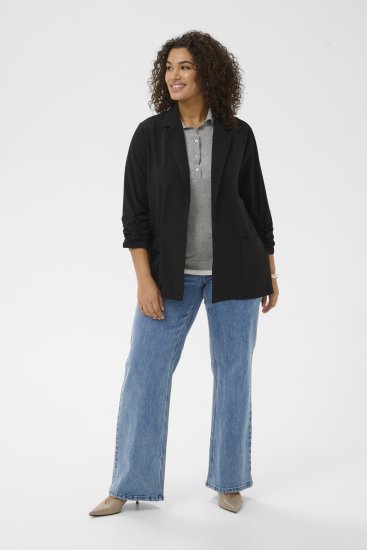 Kaffe Curve Pheolo 3/4 Sleeve Blazer Black Deep - Blazer - 