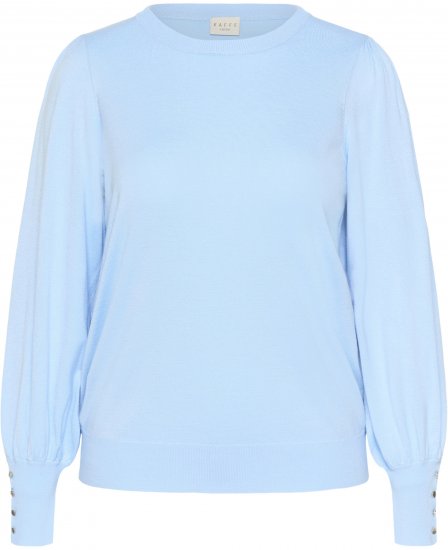 Kaffe Curve Lizzy Langarm-Pullover Blau - Pullover & Strickmode - 