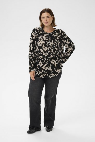 Kaffe Curve Mila Ami Bluse Schwarz - Blusen & Tuniken - 
