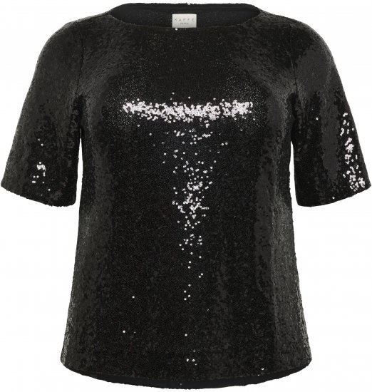 Kaffe Curve Mirana Sequin Blouse Black - Blusen - 