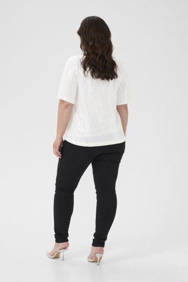 Kaffe Curve Mirana Sequin Blouse Chalk - Blusen - 