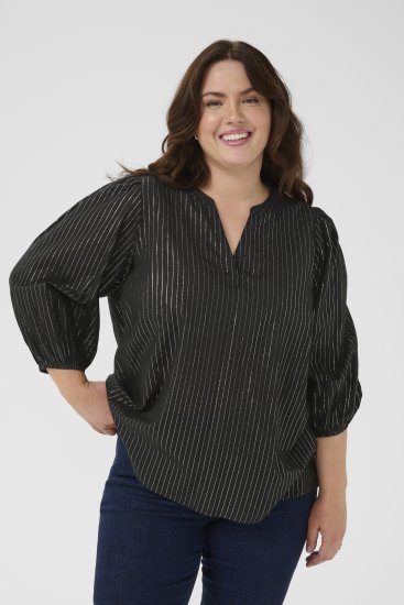 Kaffe Curve Luisa Blouse Black Deep - Blusen - 