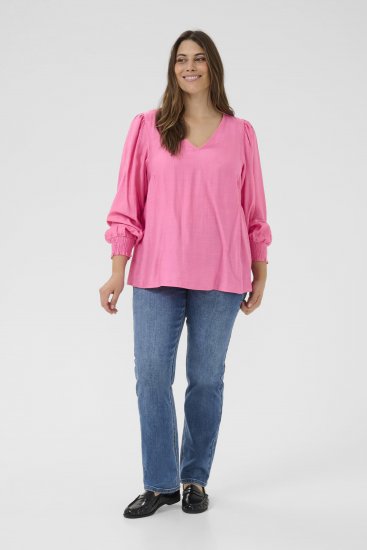 Kaffe Curve Sofia Blouse Pink Power - Blusen - 