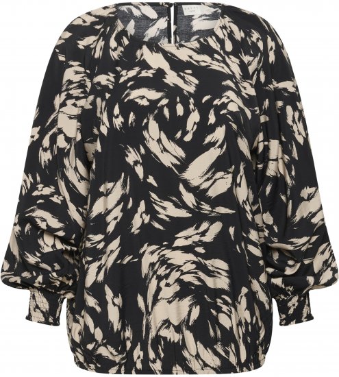 Kaffe Curve Olla Langarmbluse Schwarz - Blusen & Tuniken - 