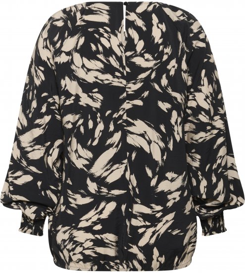 Kaffe Curve Olla Langarmbluse Schwarz - Blusen & Tuniken - 