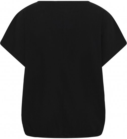 Kaffe Curve Nana Kurzarmbluse Schwarz - Blusen & Tuniken - 