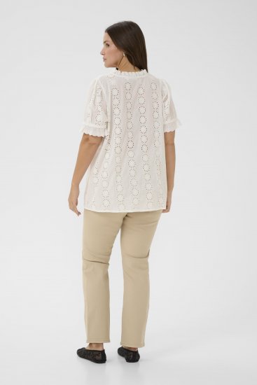 Kaffe Curve Dina Blouse White - Blusen - 