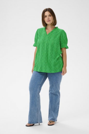 Kaffe Curve Dina Blouse Bright Green - Blusen - 