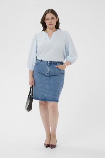 Kaffe Curve Penelopia Blouse Nantucket Breeze Blue - Blusen - 