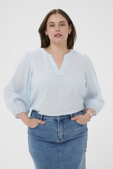 Kaffe Curve Penelopia Blouse Nantucket Breeze Blue - Blusen - 