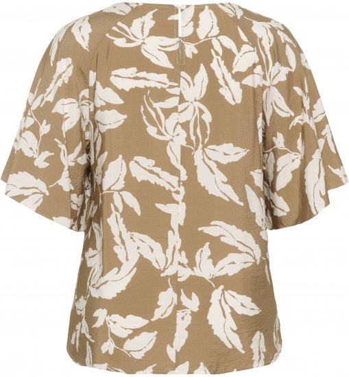 Kaffe Curve Marla Blouse Oak Chalk Leaf - Blusen - 