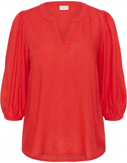 Kaffe Curve Mille Blouse Poppy Red - Blusen - Blusen für jeden Tag in großen Größen