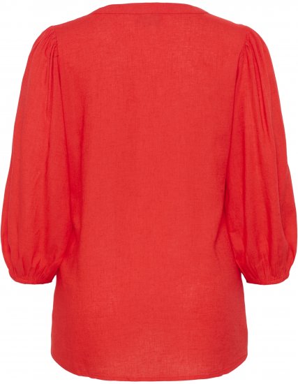 Kaffe Curve Mille Blouse Poppy Red - Blusen - Blusen für jeden Tag in großen Größen