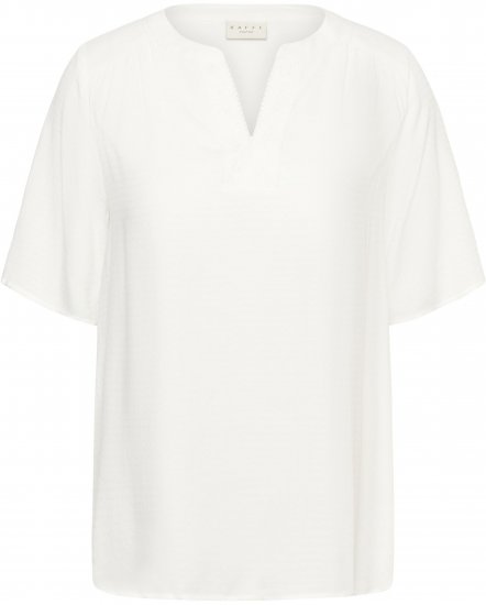 Kaffe Curve Mina Lace Blouse Chalk White - Blusen & Tuniken - 
