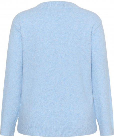 Kaffe Curve Jilanda V-Neck Pullover Blue - Pullover & Strickmode - 