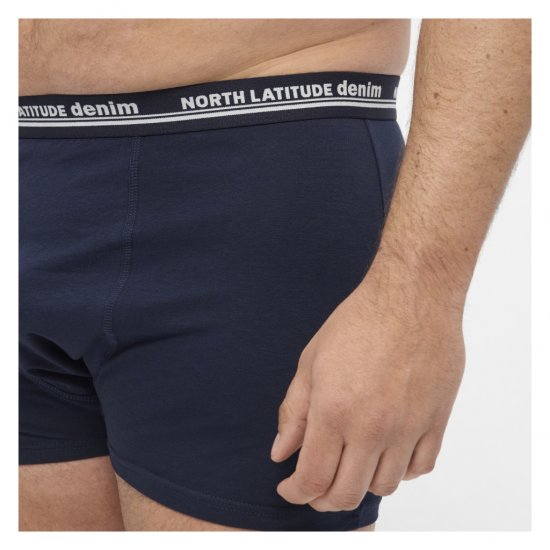 North Latitude 5-Pack Boxershorts Navy - Boxershorts - Herren Boxershorts Große Größen