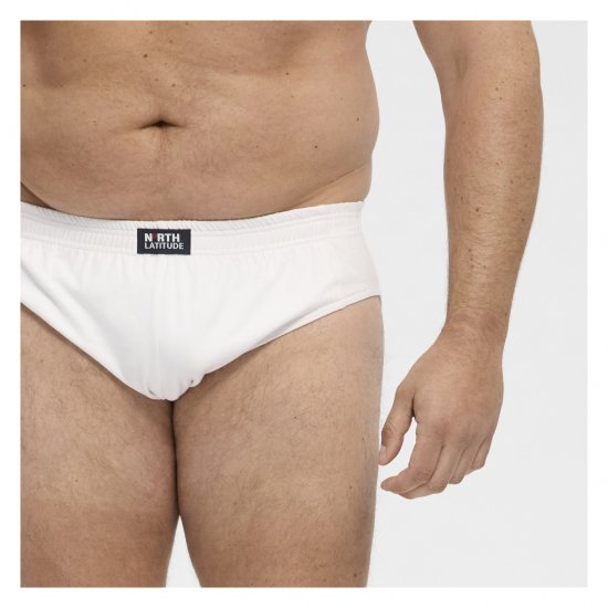 North Latitude Brief Underwear White - Slips - Herren-Slips in Übergröße