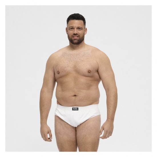 North Latitude Brief Underwear White - Slips - Herren-Slips in Übergröße