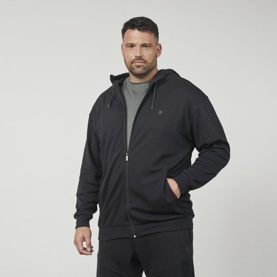 North Latitude 61325 Kapuzen-Cardigan Schwarz - Herren-sweater und -hoodies - Herren-Sweater und -Hoodies in großen Größen