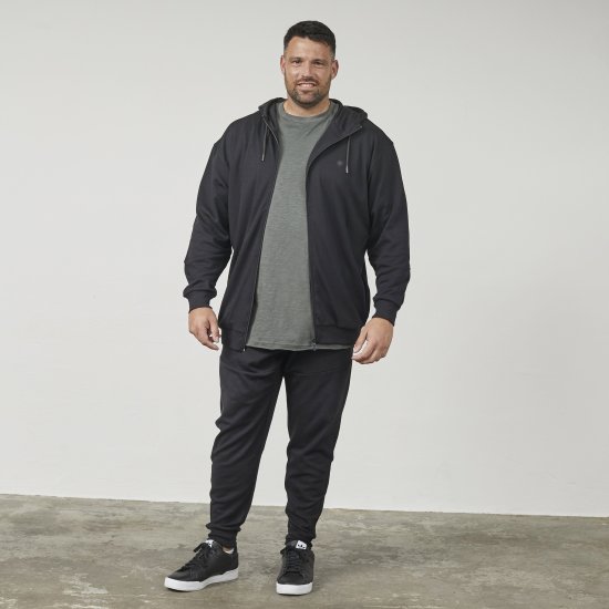 North Latitude 61325 Kapuzen-Cardigan Schwarz - Herren-sweater und -hoodies - Herren-Sweater und -Hoodies in großen Größen