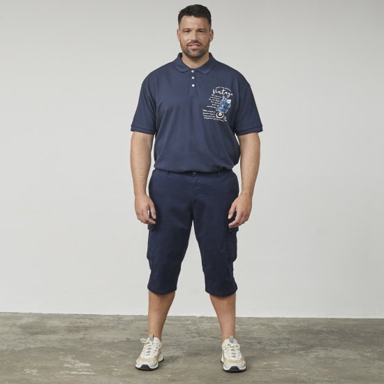 North Latitude 61150 Cargo Comfort Fit Capri Marineblau - Herrenshorts - Herrenshorts in großen Größen