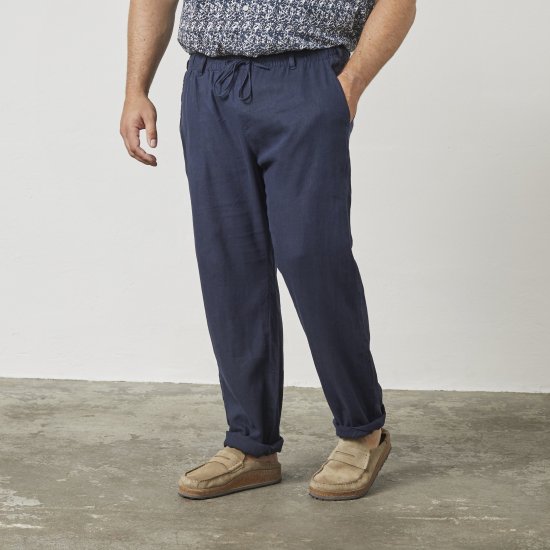 North Latitude 61155 Leinenhose Mit Bequemer Passform Navy Blau - Herren-jeans & -hosen - Herren-Jeans & -Hosen in großen Größen