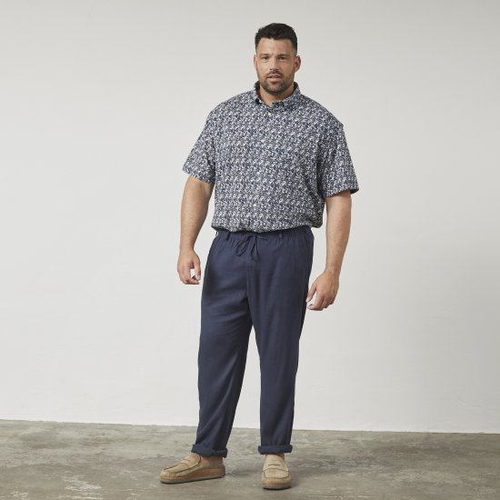 North Latitude 61155 Leinenhose Mit Bequemer Passform Navy Blau - Herren-jeans & -hosen - Herren-Jeans & -Hosen in großen Größen