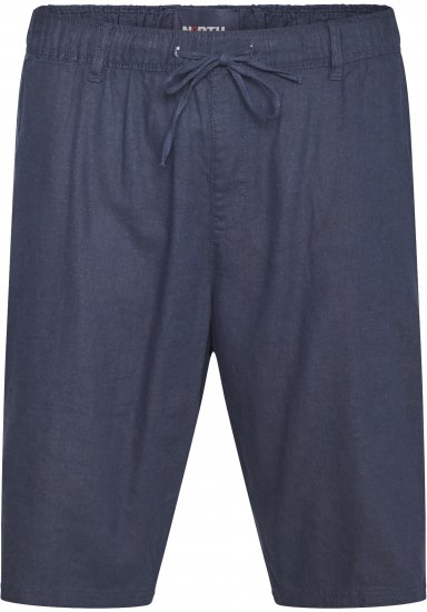North Latitude 61154 Leinen Shorts Mit Bequemer Passform Navy Blau - Herrenshorts - Herrenshorts in großen Größen
