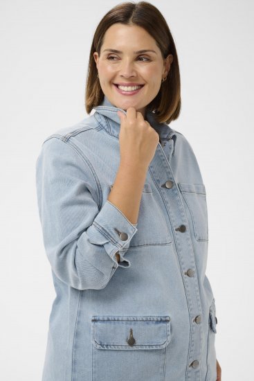 Kaffe Curve Ninna Casual Jacket Light Blue Washed - Jacken - Damenjacken in großen Größen