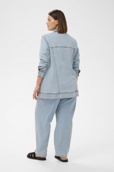Kaffe Curve Ninna Casual Jacket Light Blue Washed - Jacken - Damenjacken in großen Größen