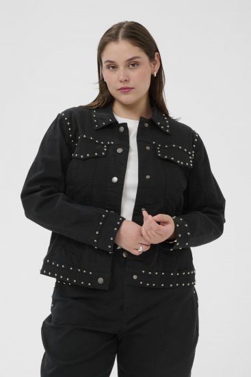 Kaffe Curve Brenn Twill Jacket Washed Black - Jeansjacken - 