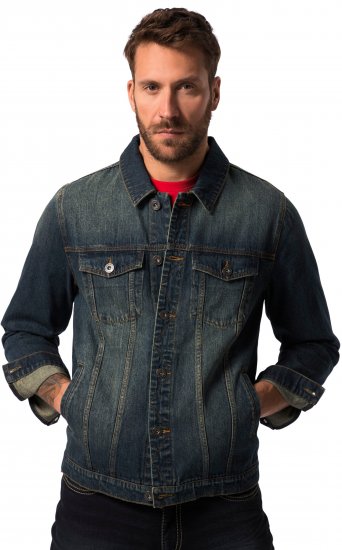JP1880 Denim Jacket Dark Blue Denim - Herren jacken - Herren Jacken in großen Größen