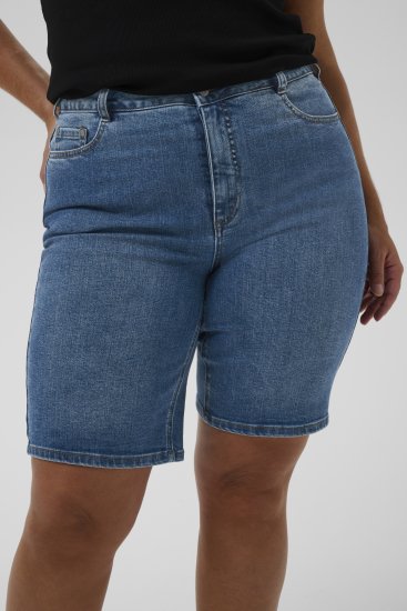 Kaffe Curve Emila Denim Shorts Blue - Shorts - 