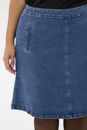 Kaffe Curve Leni Denim Skirt Blue - Röcke - 