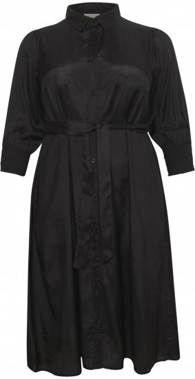 Kaffe Curve Emina Oline Kleid Tiefschwarz - Kleider - 