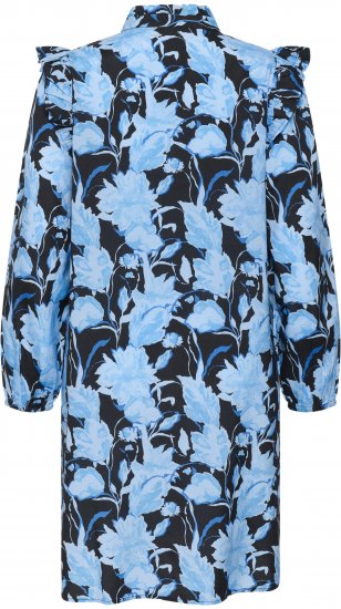 Kaffe Curve Sasja Kleid Blue Snake Flower - Kleider - 