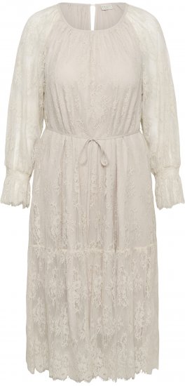 Kaffe Curve Amalie Lace Dress Moonbeam - Midikleider - 