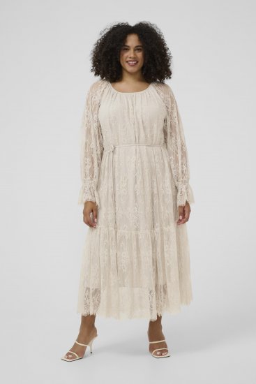 Kaffe Curve Amalie Lace Dress Moonbeam - Midikleider - 