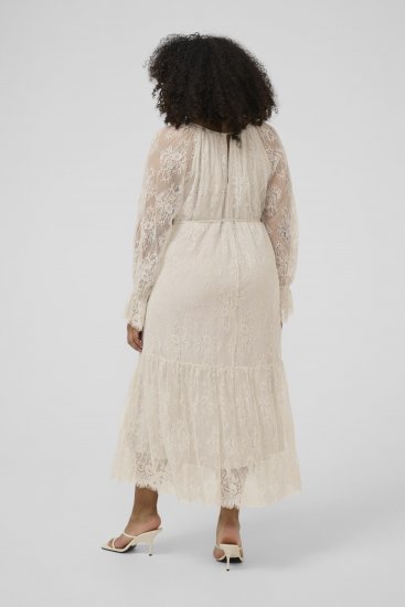 Kaffe Curve Amalie Lace Dress Moonbeam - Midikleider - 