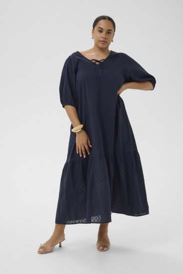 Kaffe Curve Thea Dress Midnight Marine - Maxikleider - 