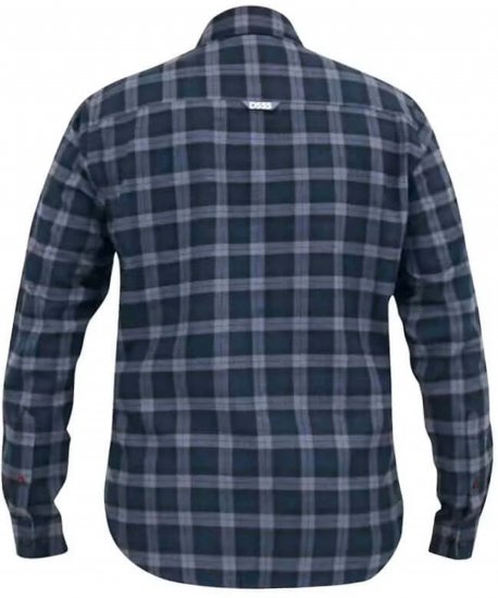 D555 Luton Checked Flanell Shirt Navy - Herrenhemden - Herrenhemden in großen Größen