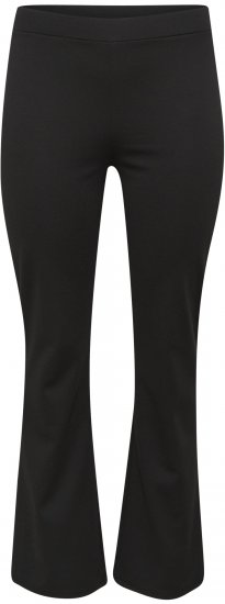 Kaffe Curve Jenna Ausgestellte Leggings Tiefschwarz - Jeans & Hosen in Großen Größen – Plus Size Damenmode - 