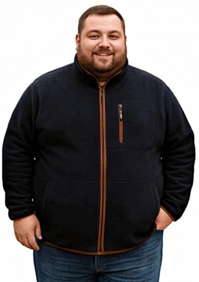 Espionage FL048 Microfleece Jacket Navy - Herren jacken - Herren Jacken in großen Größen