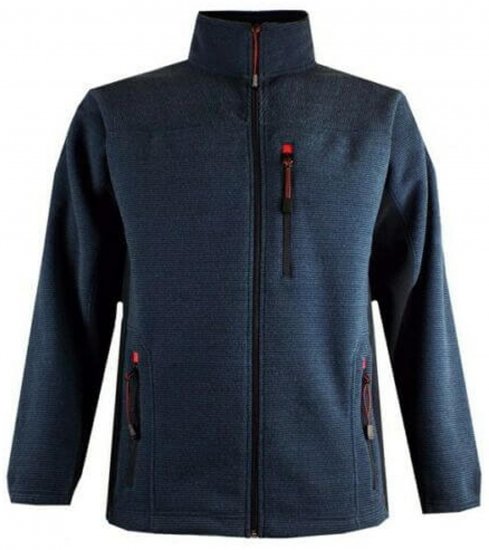Espionage FL029 Fleece Sweatjacket Navy - Herren-sweater und -hoodies - Herren-Sweater und -Hoodies in großen Größen
