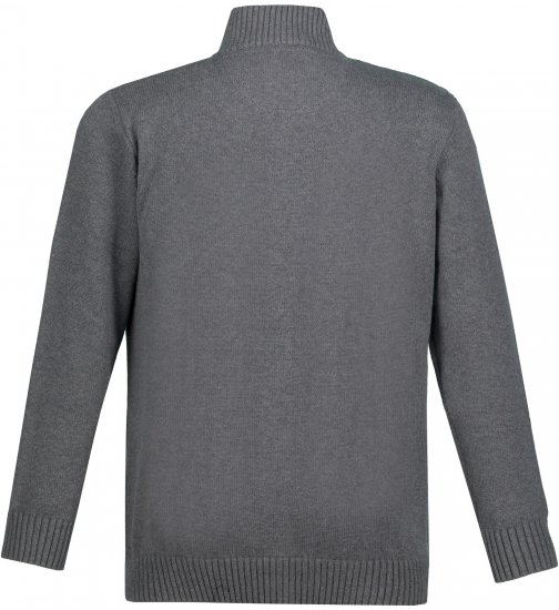 JP1880 Cardigan Knitted with Zipper Grey - Herren-sweater und -hoodies - Herren-Sweater und -Hoodies in großen Größen