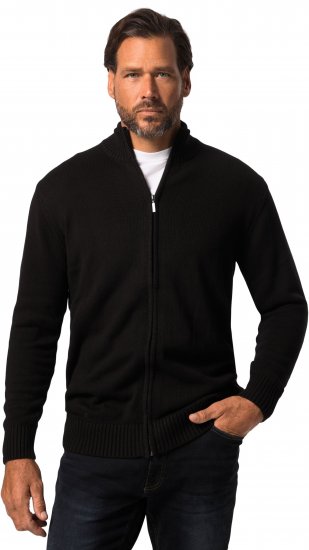 JP1880 Sweater Knitter with Zipper Black - Herren-sweater und -hoodies - Herren-Sweater und -Hoodies in großen Größen